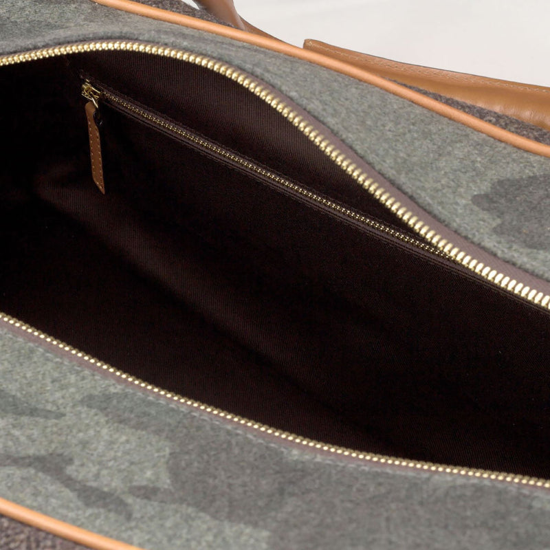 Ambrogio Men's Bag Gray, Black & Green Fabric / Calf-Skin Leather Trav –  AmbrogioShoes