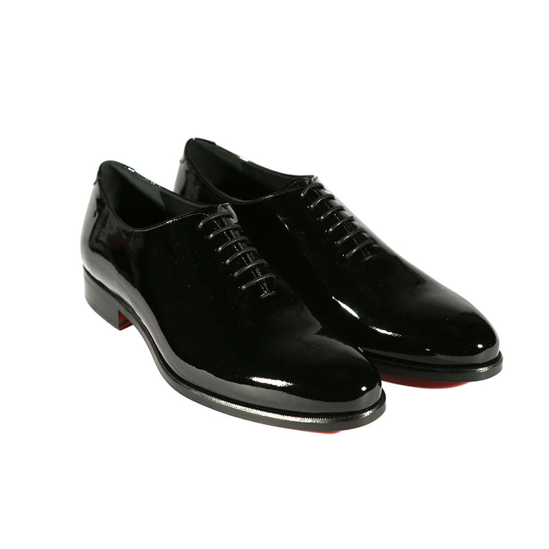 Ambrogio Men's Dress Shoes Black Patent Leather Wholecut Tuxedo Oxford –  AmbrogioShoes