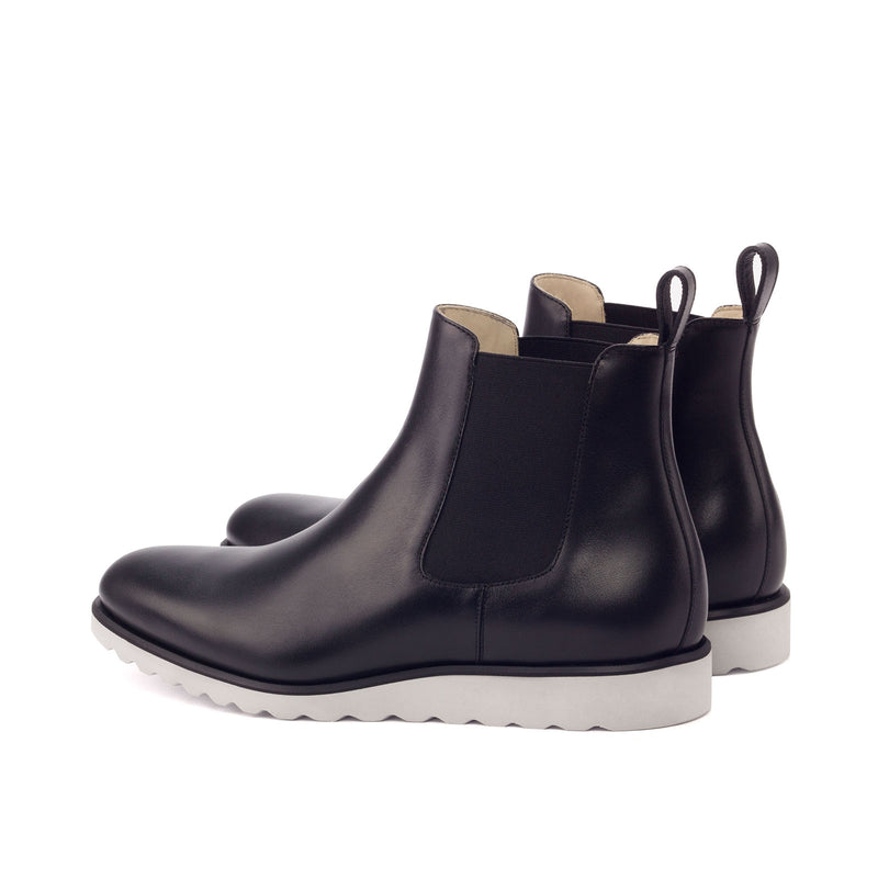 Ambrogio 3195 Men's Shoes Black Calf-Skin Leather Chelsea Boots (AMB1015)-AmbrogioShoes