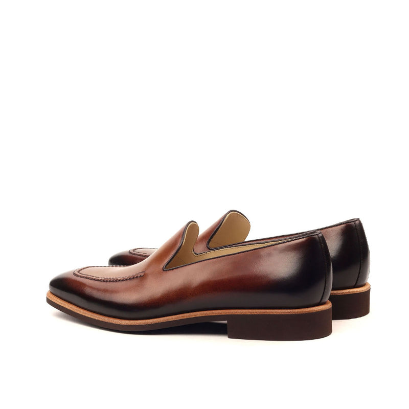 Ambrogio 2437 Men's Shoes Brown Calf-Skin Leather Slip-On Loafers (AMB1068)-AmbrogioShoes