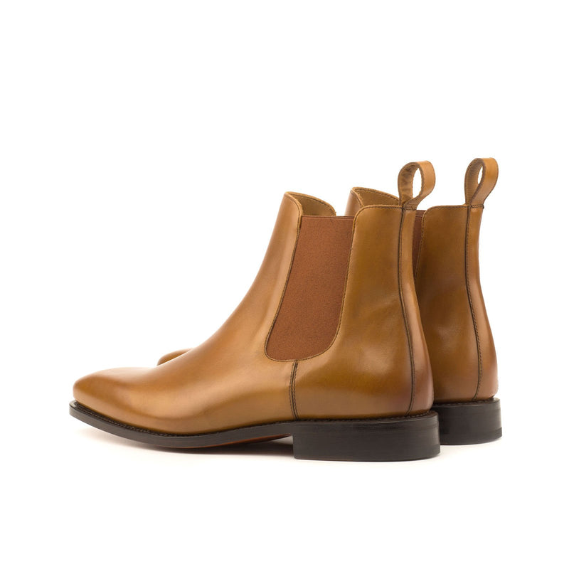 Ambrogio 3736 Men's Shoes Cognac Calf-Skin Leather Chelsea Boots (AMB1020)-AmbrogioShoes