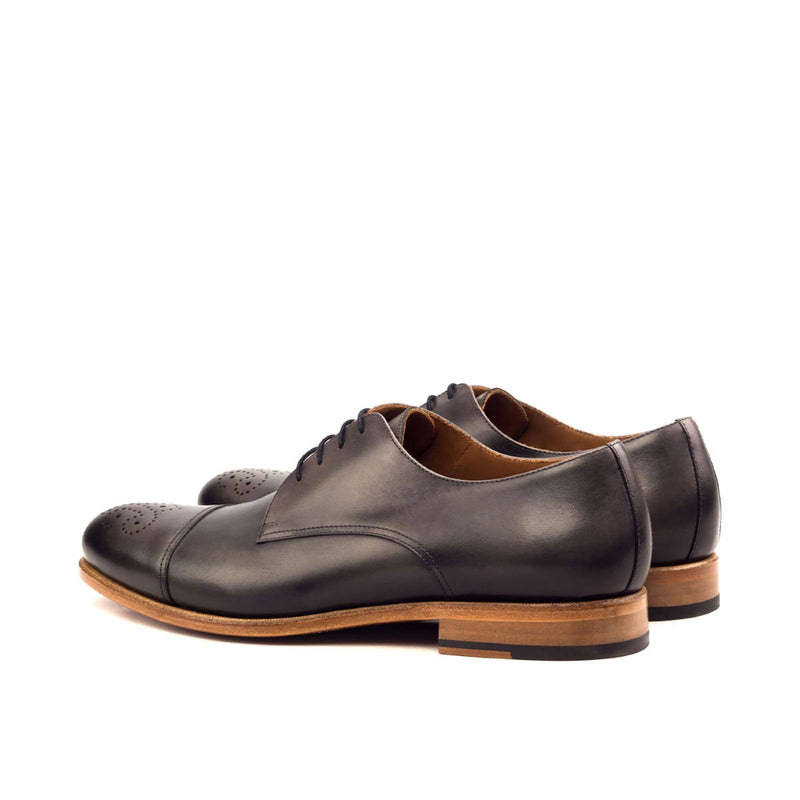 Ambrogio 2571 Men's Shoes Gray Calf-Skin Leather Derby Oxfords (AMB1067)-AmbrogioShoes