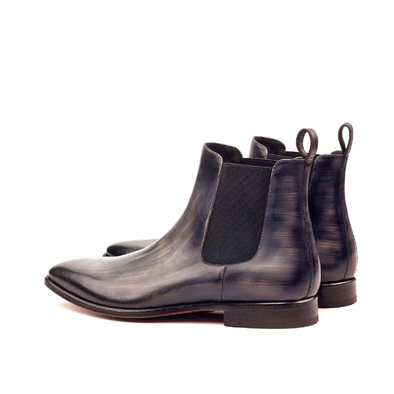 Ambrogio 2429 Men's Shoes Gray Crust Patina Leather Chelsea Boots (AMB1026)-AmbrogioShoes