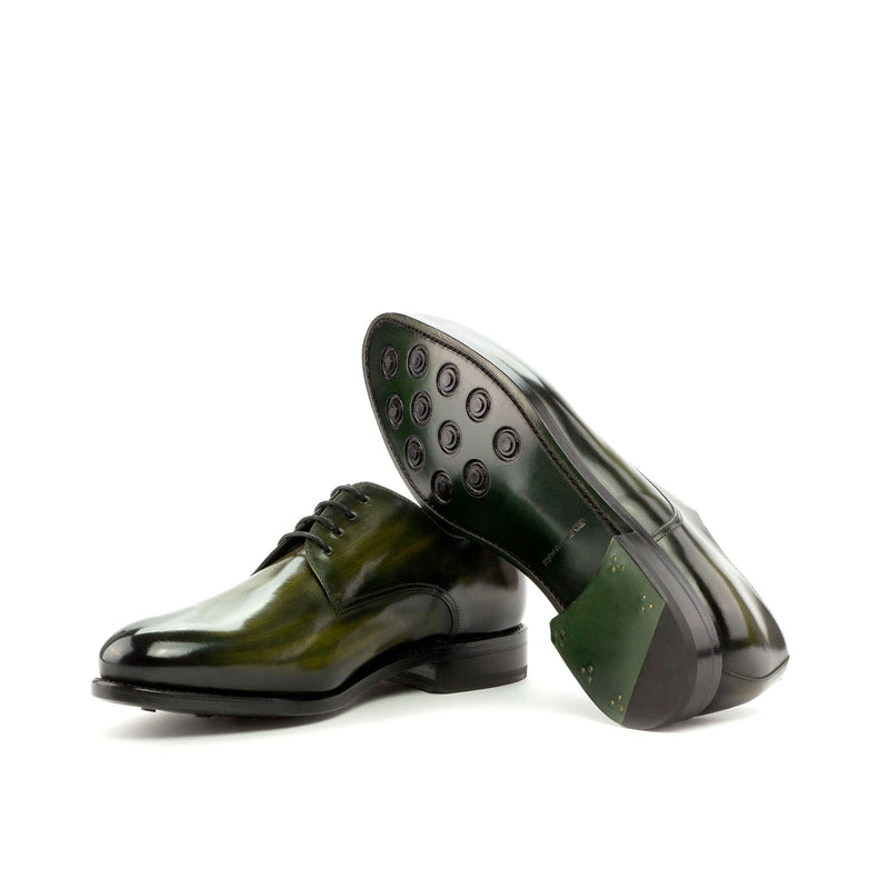 Ambrogio 3612 Men's Shoes Khaki Green Patina Leather Derby Oxfords (AMB1169)-AmbrogioShoes