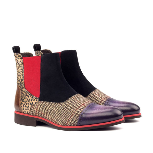 Ambrogio 2605 Men's Shoes Multi-Color / Texture Patina Leather Chelsea Boots (AMB1039)-AmbrogioShoes