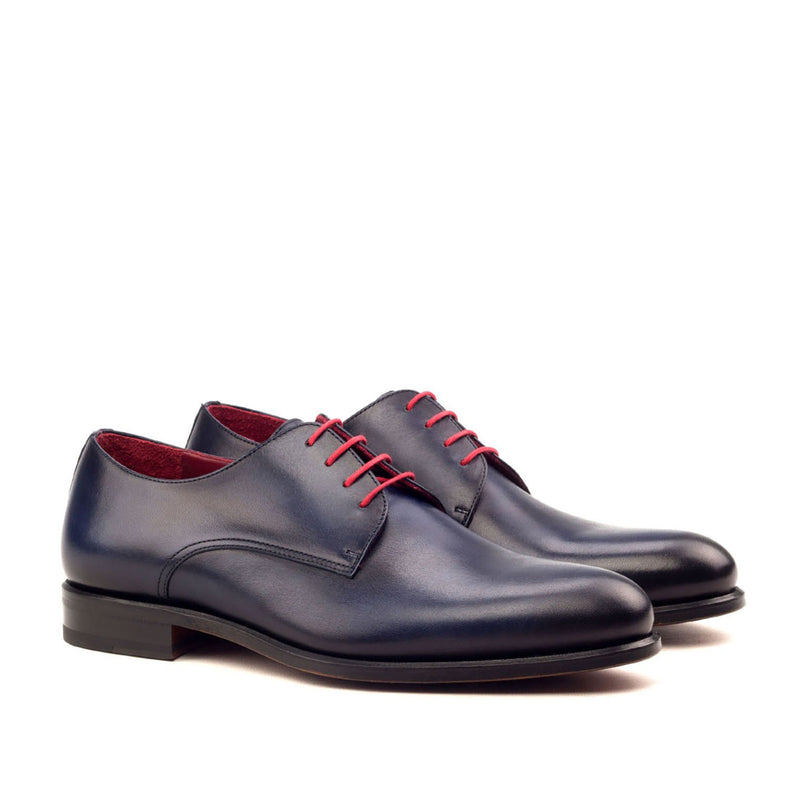 Ambrogio 2583 Men's Shoes Navy Calf-Skin Leather Derby Oxfords (AMB1070)-AmbrogioShoes