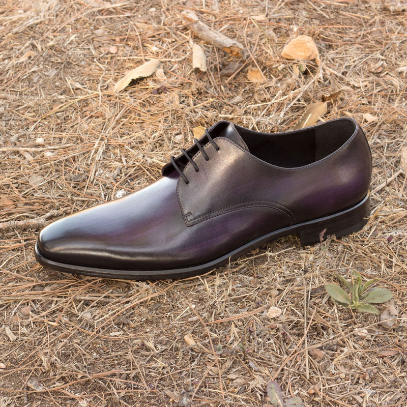 Ambrogio 2432 Men's Shoes Purple Patina Leather Derby Oxfords (AMB1194)-AmbrogioShoes