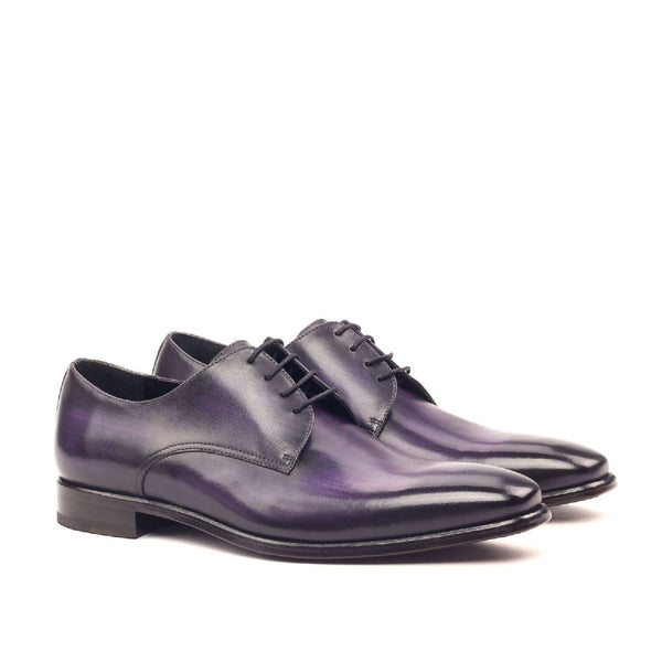 Ambrogio 2432 Men's Shoes Purple Patina Leather Derby Oxfords (AMB1194)-AmbrogioShoes