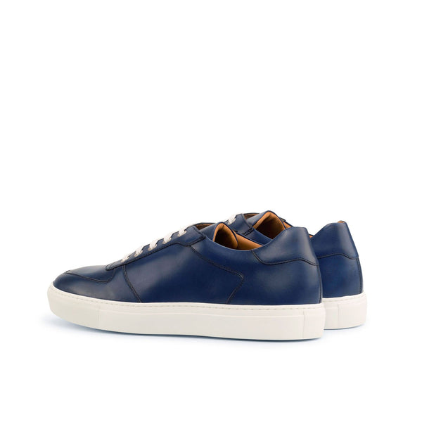 Ambrogio Men's Shoes Navy Calf-Skin Leather Trainer Sneakers (AMB2104)-AmbrogioShoes