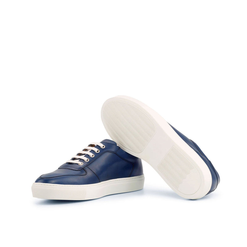 Ambrogio Men's Shoes Navy Calf-Skin Leather Trainer Sneakers (AMB2104)-AmbrogioShoes