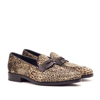 Ambrogio Multi-Color Crocodile Print / Fabric / Calf-Skin Leather Penny Loafers (AMB1416)-AmbrogioShoes
