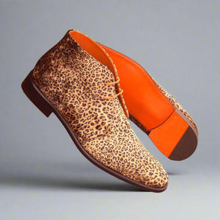 Ambrogio Multi-Color Leopard Sartorial / Suede Chukka Boots (AMB1370)-AmbrogioShoes