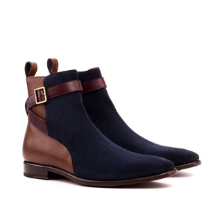 Ambrogio Multi-Color Suede / Calf-Skin Leather Jodhpur Boots (AMB1446)-AmbrogioShoes