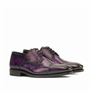 Ambrogio Purple Patina Leather Derby (AMB1465)-AmbrogioShoes