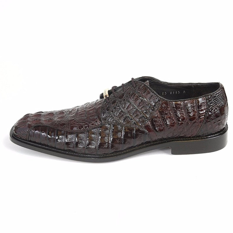 Belvedere Shoes Men's Chapo Brown Genuine Hornback Crocodile Oxfords 1465 (BV2308)-AmbrogioShoes