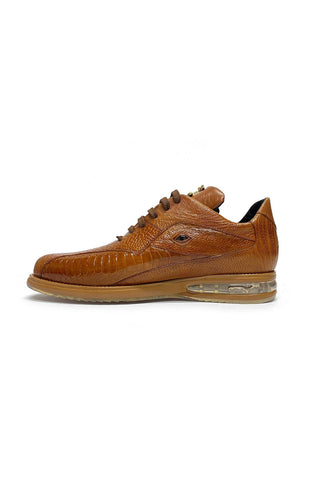 Belvedere 33624 Lupo Honey Exotic Genuine Ostrich Eyes Casual Sneakers (BVS3034)-AmbrogioShoes