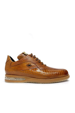 Belvedere 33624 Lupo Honey Exotic Genuine Ostrich Eyes Casual Sneakers (BVS3034)-AmbrogioShoes