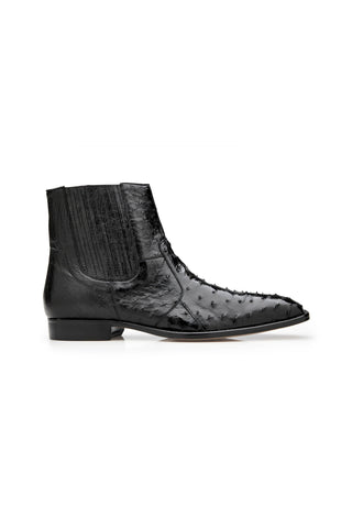 Belvedere R55 Roger Exotic Ostrich Skin Ankle Zipper Boots (BV3107)-AmbrogioShoes