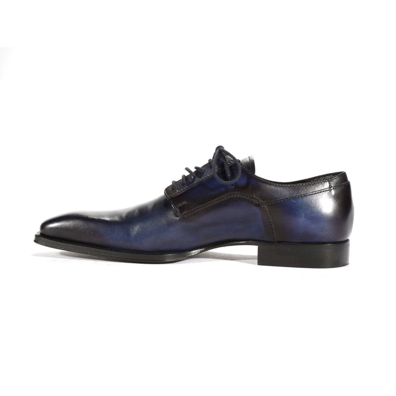 Cesare Paciotti Men's Shoes Blue Navy Calf-Skin Leather Oxfords P050401TP (CPM5500)-AmbrogioShoes
