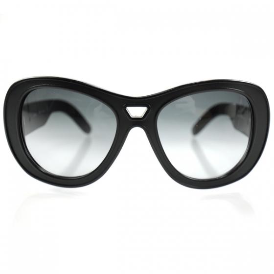 Chloe 2161 Oversized Sunglasses shinny BLACK C01 (CHLS1003)-AmbrogioShoes
