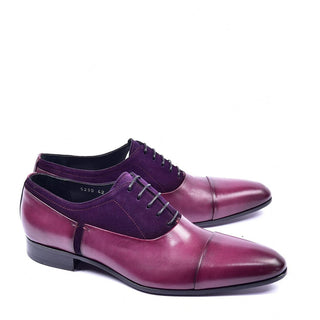 Corrente 5230 Men's Shoes Suede &amp; Calf-Skin Leather Cap-Toe Oxfords (CRT1299)-AmbrogioShoes
