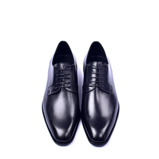 Corrente 6291 Black Calf-Skin Leather Plain Toe Lace Up Derby (CRT1318)-AmbrogioShoes