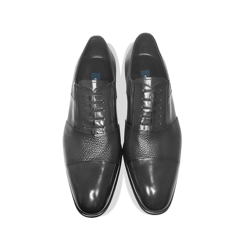 Corrente C0141-5691 Men's Shoes Black Deer-Skin / Calf-Skin Leather Loafers (CRT1225)-AmbrogioShoes