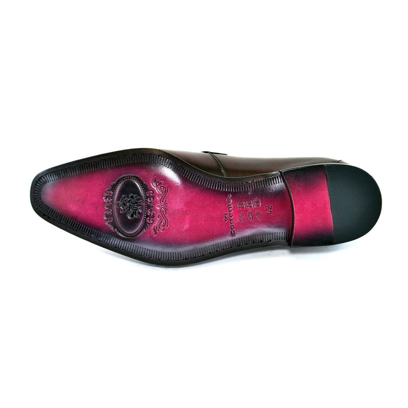 Corrente C119-4851 Men's Shoes Burgundy Calf-Skin Horsebit Loafers (CRT1240)-AmbrogioShoes