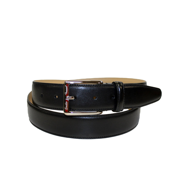 Emilio Franco 201 Men's Belts Black Calf-Skin Leather Men's Belts (EF1111)-AmbrogioShoes