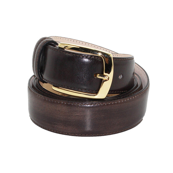 Emilio Franco 201 Men's Belts Chocolate Calf-Skin Leather Men's Belts (EF1115)-AmbrogioShoes