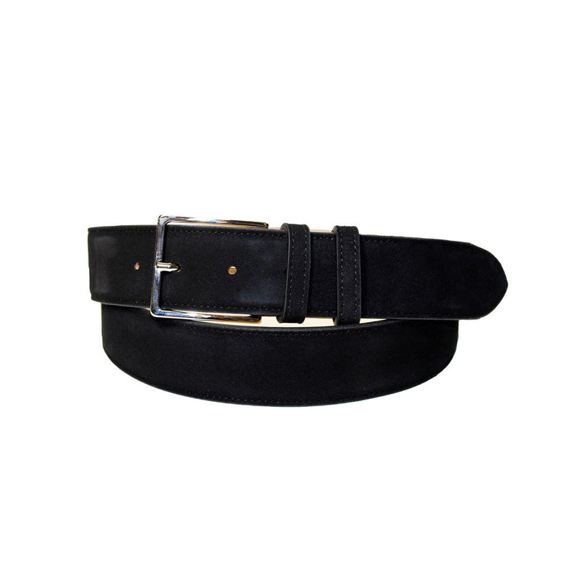 Emilio Franco 202 Men's Belts Black Suede Leather Men's Belts (EF1129)-AmbrogioShoes