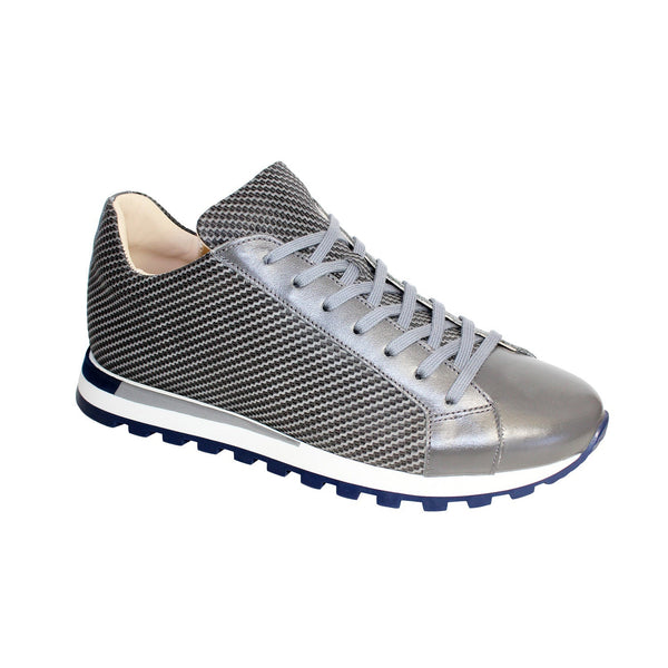 Emilio Franco Alfio Men's Shoes Grey Calf-Skin Leather Sneakers (EF1007)-AmbrogioShoes