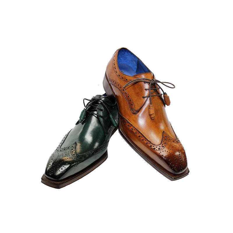 Emilio Franco Carmine Men's Shoes Cognac Calf-Skin Leather Derby Oxfords (EF1020)-AmbrogioShoes