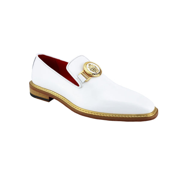 Emilio Franco EF102 Men's Shoes White Calf-Skin Leather Formal Loafers (EFC1010)-AmbrogioShoes