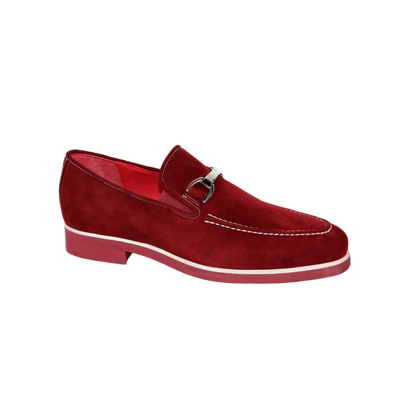Emilio Franco Nino II Men's Shoes Burgundy Loafers (EF1179)-AmbrogioShoes