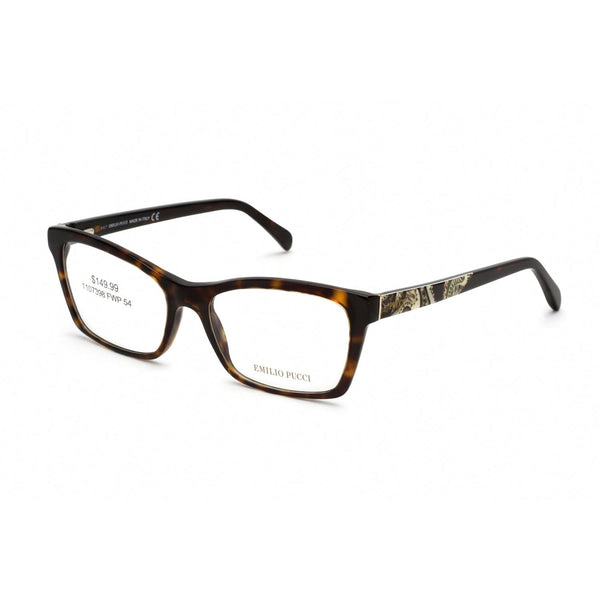Emilio Pucci EP5033-3 Eyeglasses Dark Havana / Clear demo lens-AmbrogioShoes