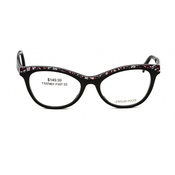 Emilio Pucci EP5036-3 Eyeglasses Shiny Black / Clear demo lens-AmbrogioShoes