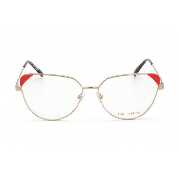 Emilio Pucci EP5112 Eyeglasses Shiny Rose Gold/Coral/Blue Havana / Clear Lens-AmbrogioShoes