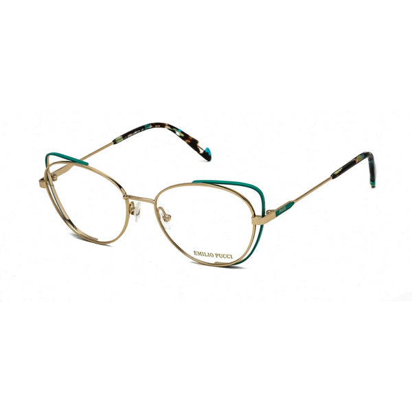 Emilio Pucci EP5141 Eyeglasses pale gold / clear demo lens-AmbrogioShoes