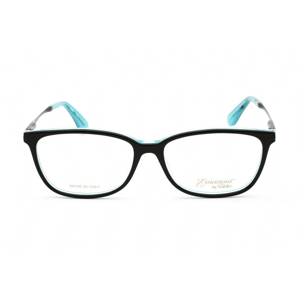 Emozioni 4044 Eyeglasses Black Turquoise Palladium / Clear Lens-AmbrogioShoes