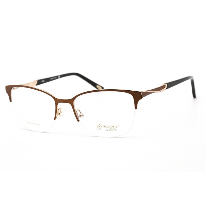 Emozioni EM 4396 Eyeglasses Brown Gold / Clear Lens-AmbrogioShoes