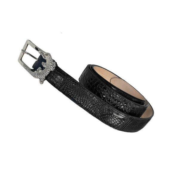 Fennix 309 Black Exotic Men's Belts (FX1119)-AmbrogioShoes
