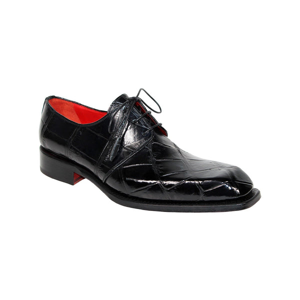 Fennix Alexander Men's Shoes Black Alligator Exotic Oxfords (FX1074)-AmbrogioShoes