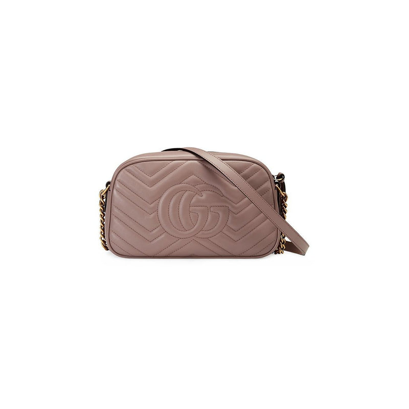 Gucci 447632 520981 Women's Pink Quilted Leather GG Marmont Shoulder b –  AmbrogioShoes