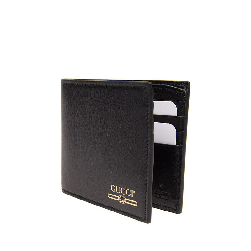 Gucci 547585 0YA0G Men's Black Calf-Skin Leather GG Print Wallets (GGMW2025)-AmbrogioShoes