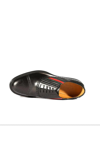 Gucci 547592 0GQ30 1078 Black Calf-Skin Leather Cap-Toe Oxfords (GGM1719)-AmbrogioShoes