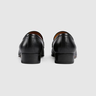 Gucci 624720 1066 Black Calf-Skin Leather with Web and Interlocking G Tassels Loafers (GGM1721)-AmbrogioShoes