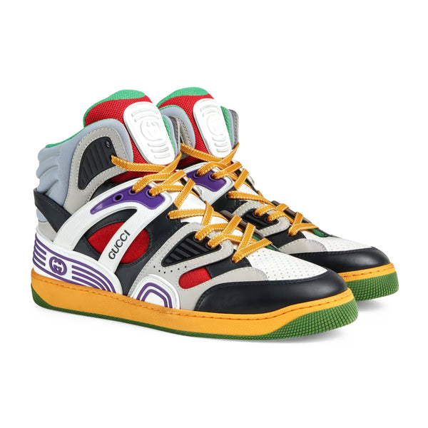 Gucci 661303 2SH90 1072 Men's Shoes Multi-Color Basket Sneakers (GGM1736)-AmbrogioShoes