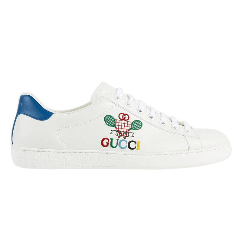 Gucci White Leather And Python Embossed Leather Ace Low Top Sneakers Size  40 Gucci | TLC