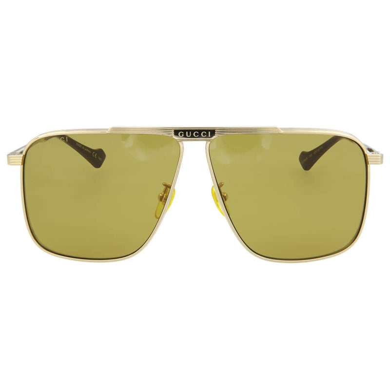Gucci Aviator-Frame Metal Sunglasses GG0840S-003 Men's-AmbrogioShoes